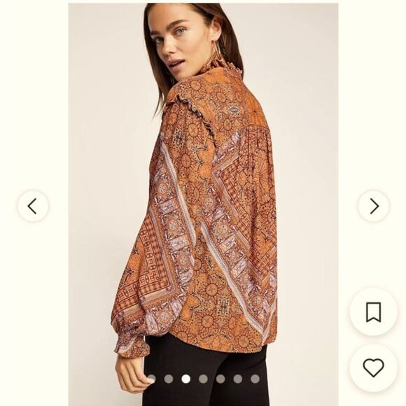 Free people little runway peasant blouse size S - Picture 2 of 7